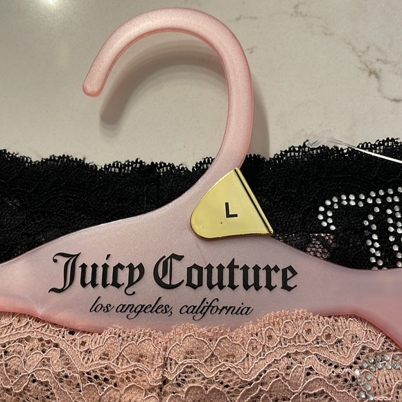 186. Juicy Couture Large Lace with rhinestone monogram 5 pairs - Picture 4 of 6